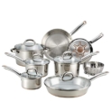 T-fal Ultimate Stainless Steel and Copper Cookware Set 13 PIece Induction Pots and Pans @ $118.41