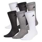 adidas mens Athletic Cushioned Crew Socks (6-Pair) @ $11