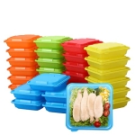 YUESING [30 Pack Plastic Food Storage Containers with Lids Bento Box Food Meal Prep Containers Reusable for Salad BPA Free Lunch Containers (22oz @ $14.99