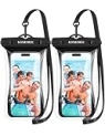 KOSENEC Waterproof Phone Case with Lanyard, Universal Waterproof Phone Pouch Floating[2 Pack], 2024 Phone Water Protector Pouch for Vacation Beach Pool Kayak Cruise Travel Essentials Accessories