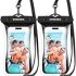 Waterproof Phone Pouch, 3 Pack Floatable Waterproof Phone Case for iPhone 14/15 Pro max, Samsung S22, Google Pixel 6 Pro, Motorola Edge, LG V60 Up to 7″, Adjustable Neck Lanyard,