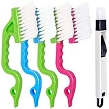 5 PCS Hand-held Groove Gap Cleaning Tools, FANDAMEI 4PCS Window Door Sliding Track Cleaning Brush + 1PCS Dustpan Cleaning Brushes, Home Kitchen Cleaning Brush Tool