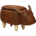 Critter Sitters 15-In. Seat Height Brown Cow Animal Shape Storage Ottoman – Furniture for Nursery @ $41.99