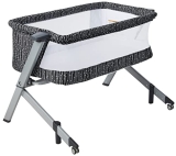 Dream On Me Flora Bassinet | Compact & Modern, Black and White