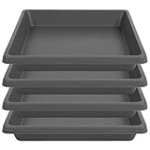 Feyvdzv Square Plant Saucer 6 Inch 4 Pack 8 10 12 14 16 18 20 inch Plant Drip Trays, Plant Trays for Pots, Plant Saucers for Indoors and Outdoors, Durable No Holes, Water Catcher Tray for Flower pots