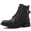 GLOBALWIN Women’s Black Boots Lace Up Ankle Military Combat Boots 6.5M @ $24.85