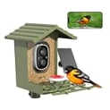 cbeyook Smart Bird Feeder Camera with AI Species Identifier | Solar Powered, 2.5K HD Video, Motion Alerts – Outdoor Garden & Birdwatching Gift