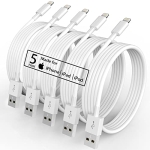 5 Pack(6FT)Original[Apple MFi Certified] iPhone Charger,Lightning Cable Fast Charging Cord iPhone Charger Cable USB Cable Compatible iPhone 13/12/11 Pro Max/Mini/XS MAX/XR/XS/X/8/7/Plus/6 iPad AirPods