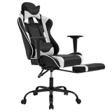 BestOffice Ergonomic Office Chair PC Gaming Chair Cheap Desk Chair Executive PU Leather Computer Chair Lumbar Support with Footrest Modern Task Rolling Swivel Chair for Women @ $99.99