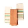 KESOL Decorative Kitchen Towels Set of 3 Recycled Cotton Waffle Weave Dish Towels for Drying Dishes, 28×18 inch, Red and Green -Absorbent Tea Towels | Boho Stripe Design | Eco-Friendly @ $4.99