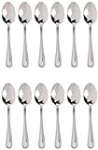 Winco 12-Piece Dots Dinner Spoon Set, 18-0 Stainless Steel, Silver @ $7.20 ($0.11 / oz)