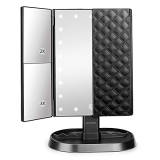 deweisn Trifold Lighted Vanity Makeup Mirror with 21 LEDs Lights @ $17.98