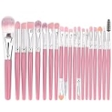 Makeup Brushes Set 20Pcs Professional Makeup Tools Premium Synthetic Foundation Powder Blush Shadow Brushes Concealers Eye Cosmetics Makeup Brush Set (Pink + Silver) @ $9.90 ($9.90 / Count)