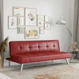 Serta Faux Leather Chelsea Modern Futon (Red) @ $130.00