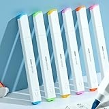 M&G 6 Pcs Aesthetic Cute Pastel Highlighters, Assorted Colors, No Bleed Bible Highlighters, Dry Quick With Soft Chisel Tip Highlighters, Easy to Hold, for Journal, School Supplies, Office, Bible @ $5.99