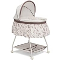 Delta Children Deluxe Sweet Beginnings Bedside Bassinet Portable Crib with Lights and Sounds, Falling Leaves @ $44.99