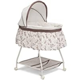 Delta Children Deluxe Sweet Beginnings Bedside Bassinet Portable Crib with Lights and Sounds, Falling Leaves @ $44.99
