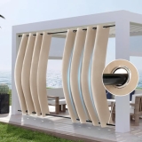 MIULEE Weighted Windproof Outdoor Curtain @ $11.47