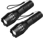 BEACON Handheld Flashlight, Flashlights, LED Flashlight with High Lumens, Zoomable, 5 Modes, Water Resistant for Camping, Outdoor, Emergency, Everyday Flashlights(2 Pack)
