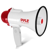 Pyle Megaphone Speaker PA Bullhorn – with Built-in Siren 30 Watt Voice Recorder & 800 Yard Range – Ideal for Football @ $13.01
