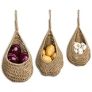 VK VK·LIVING Hanging Baskets Onion Basket Hanging Fruit Baskets for Kitchen, Potato Garlic Onion Hanging for Pantry Bohemian Storage Baskets Hanging Wall Baskets Mount Fruit or Veggie Basket, Set of 3 @ $11.99