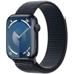 Apple Watch Series 9 [GPS 45mm] Smartwatch with Midnight Aluminum Case with Midnight Sport Loop. Fitness Tracker, Blood Oxygen & ECG Apps, Always-On Retina Display, Carbon Neutral @ $329.00