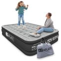 EZ INFLATE Air Mattress with Built in Pump – Twin Size Double-High Inflatable Mattress with Flocked Top – Easy Inflate @ $25.99