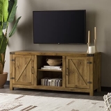 Walker Edison Georgetown Modern Farmhouse Double Barn Door TV Stand for TVs up to 65 Inches @ $108.12