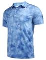 Deyeek Men’s Tie Dye T Shirts Stretch Short Sleeve Workout Tee Casual Slim Fit Lapel Polo Shirt Blue @ $12.00