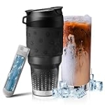 yolin Tumbler with Instant Chiller, Iced Coffee Maker Tumbler Stainless Steel Vacuum Insulated, Detachable and Reusable, 30 Oz (Black, 1Tumbler+1Chiller) @ $15.00