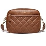 snowpuffs Quilted Crossbody Bags for Women Small Crossbody Purse Trendy Women’s Crossbody Handbag With Adjustable Strap