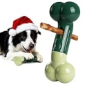 Apasiri Bully Stick Holder for Aggressive Chewers: Indestructible Dog Toy Prevents Choking No More Swallowed Ends, Bacon Flavored Nylon Tough Chew Toy to Keep Them Busy Medium/Large Dogs, Green @ $4.74