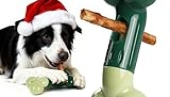 Apasiri Bully Stick Holder for Aggressive Chewers: Indestructible Dog Toy Prevents Choking No More Swallowed Ends, Bacon Flavored Nylon Tough Chew Toy to Keep Them Busy Medium/Large Dogs, Green @ $4.74
