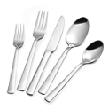 KINGSTONE Orion 20-Piece Silverware Service for 4 – Premium Stainless Steel Flatware Set, Basic Silverware Set, Modern Utensils Set for Everyday Use, Lightweight Cutlery Set Easy to Carry @ $9.99