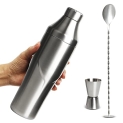 Lexenic 24oz Vacuum Insulated Hybrid Cocktail Shaker – Premium 18/8 Stainless Steel – Martini Shaker Set – Drink Shaker with Strainer- Cocktail Shaker Set for Home Bar @ $36.54