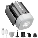 THE WEEKEND Portable Air Pump for Inflatables with Camping Lantern,3kPa Tiny Air Mattress Pump with 2000mAh Rechargeable Battery,Inflate Deflate for Sleeping Pads Pool Floats Inflatable Toys (Black) @ $8.16