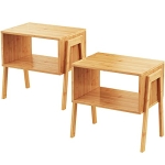 Pipishell Bamboo Stackable End Tables @ $50.96