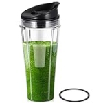 Replacement Blender Cup for Ninja, 24 OZ Replacement Cup with Sip & Seal Lid & Gaskets for BL450 BL454 BL456 BL480 BL481 BL482 BL490 BL640 BL642 BL682 Nutri Ninja Auto IQ Series Blenders @ $7.99