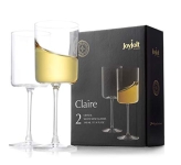 JoyJolt Claire 11.4oz White Wine Glass Set. White Wine Glasses Set of 2 Crystal Glasses. Elegant Stemware Stemmed Wine Glasses Made in Europe. Unique Wine Glasses @ $14.83