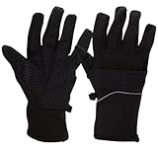 Spyder Women’s Running Gloves – Water Repellent Brushed Fleece Ski Gloves with Tech Touch Fingers and Mitten Covers (S-XL), Size Large-X-Large, Black