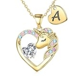 IEFIRCH Unicorns Gifts for Girls, 14K Gold Necklace | Unicorn Initial Necklaces for Girls | Unicorns Gifts for Girls | Birthday Gifts for Girls Teen Girls Gifts | Unicorn Necklace Girl Toys for Girls @ $6.30