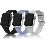 EDIMENS Sports Silicone Bands Compatible with Apple Watch 38mm 40mm 42mm Women, 3 Pack Soft Bands Wristbands Compatible for Apple Watch iWatch Series 7 6 5 4 3 2 1 SE Sport Edition Women Men
