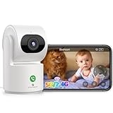 SYMYNELEC 5GHz Security Camera Indoor: 2K Baby Monitor with Phone App – Pet Camera with Speaker for Dog/Cat Owners – AI Motion Detection One-Touch Call Auto Tracking IR Night Vision TF/Cloud Storage
