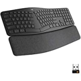 Logitech ERGO K860 Wireless Ergonomic Keyboard with Split Keyboard Layout and Wrist Rest, Bluetooth and USB Connectivity, 2019 model (Black, 920-009166) @ $108.99