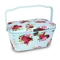 Dritz Large Oval, Blue Floral Sewing Basket @ $14.97