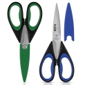 JoyJolt Kitchen Shears Heavy Duty Scissors (TWO) With Scissor Sheaths. All Purpose Utility Scissors; Herb Scissors @ $5.95