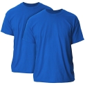 Gildan Men’s Ultra Cotton T-Shirt, Style G2000, 2-Pack, Royal, Large