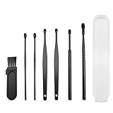 7 Pcs Ear Pick Earwax Removal Kit, Upmore Ear Cleansing Tool Set, Ear Curette Ear Wax Remover Tool with Cleaning Brush and Storage Box, Black (Matte Black) @ $2.99 ($2.99 / Count)