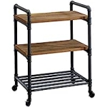 Sauder L: 23.47 x W: 16.81 x H: 31.73 Inch Iron City Multi-Purpose Cart (Checked Oak Finish) @ $59.00
