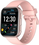 TouchElex Smart Watch 1.75 HD Screen for Android Phones and iOS Compatible iPhone Samsung Men Women Oxygen Heart Rate Monitor 3ATM Waterproof Smartwatch Fitness Tracker Fitness Watch (Pink)